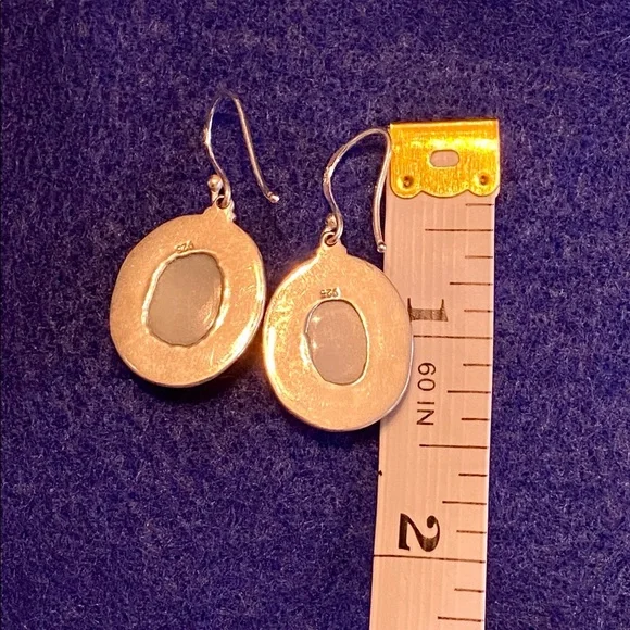 Moonstone silver earrings - Picture 4 of 6